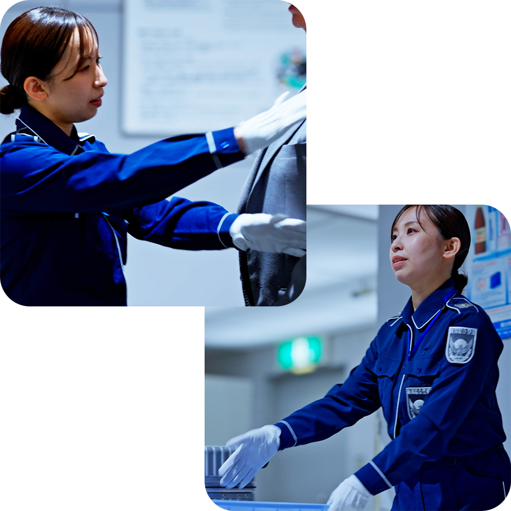 保安検査業務の様子